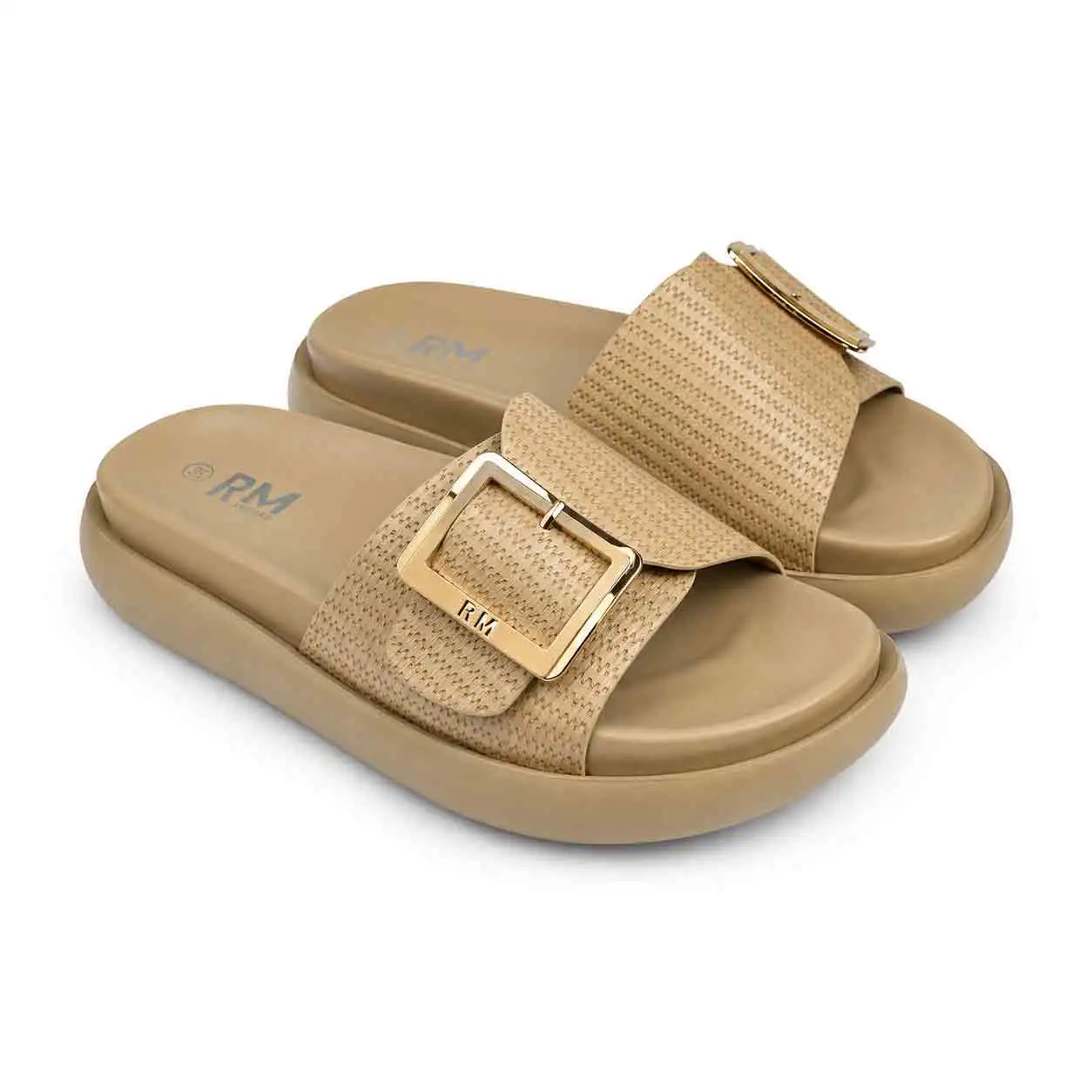 Sandale Compense pour femme 8088 beige miniature
